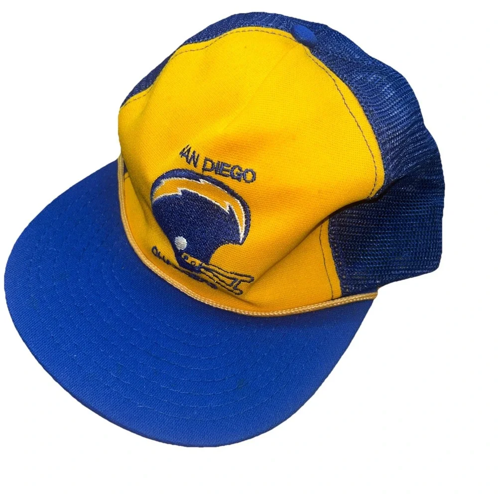 Vintage San Diego Chargers NFL Mesh‎ SnapBack Hat Cap Sports Unlimited, M/L